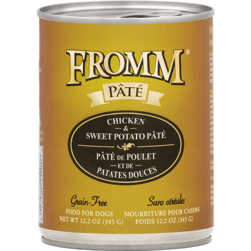 Fromm Pate Canned Dog Food, Chicken & Sweet Potato, 12.2-oz image number null