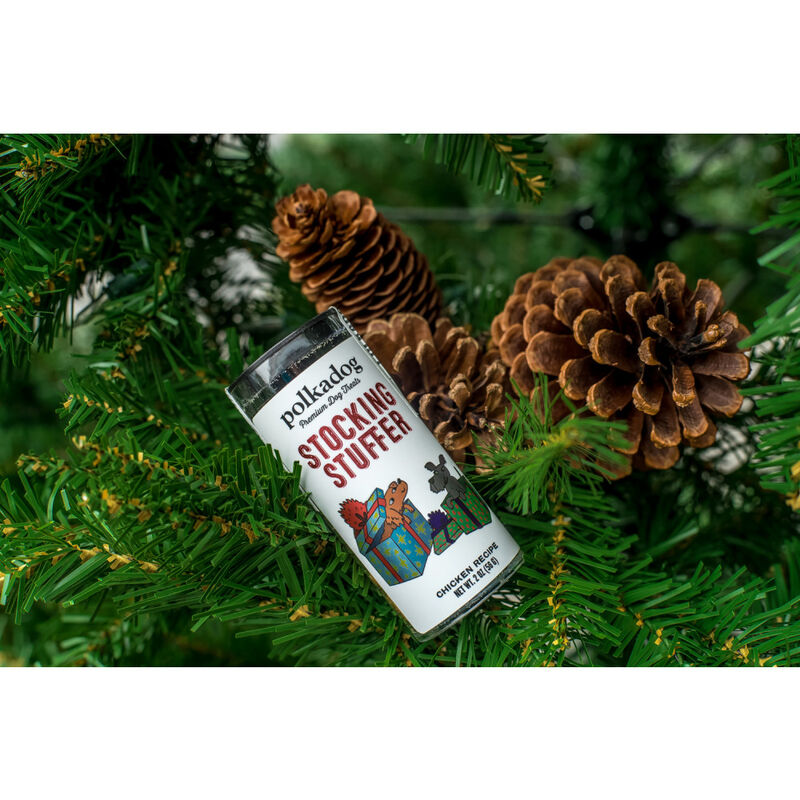 Polka Dog Holiday Training Bits Dog Treats, Stocking Stuffer, Chicken Little, 2-oz image number null