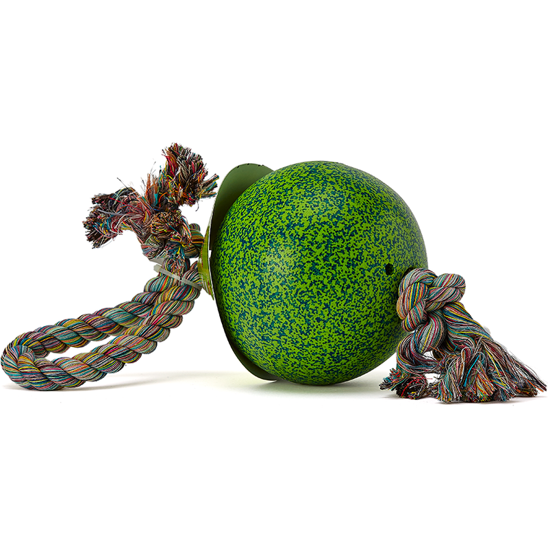 Mud Bay Romp N Roll Dog Toy, Green & Blue, 6-in image number null