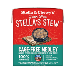 Stella & Chewy's Stella's Stew Wet Dog Food, Cage-Free Medley, 11-oz