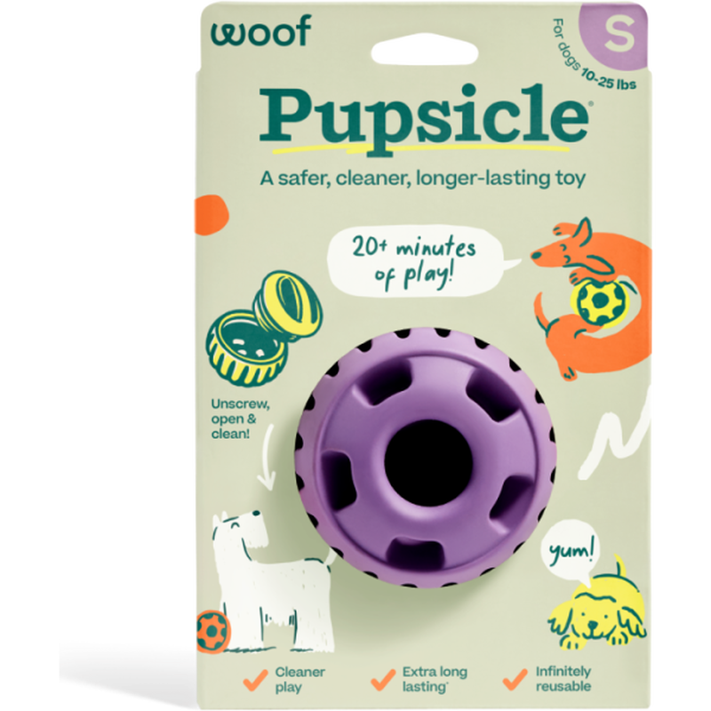 Woof Pupsicle Treat-Dispensing Dog Toy, Lavender image number null