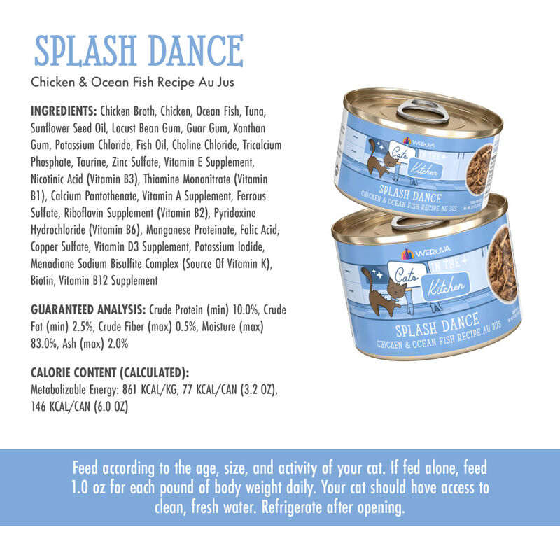 Cats in the Kitchen Originals Canned Cat Food, Splash Dance, Chicken & Ocean Fish, 6-oz image number null