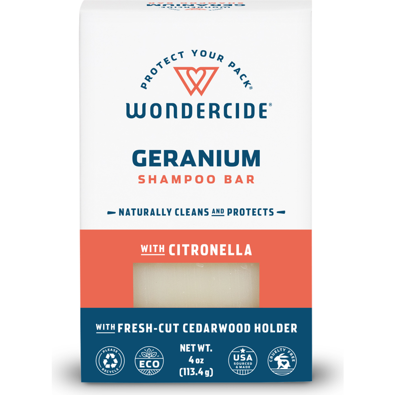 Wondercide Flea & Tick Dog Shampoo Bar, Geranium, 4-oz image number null