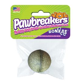 Pawbreakers Original Catnip Ball Cat Treat, Bonkas, 1.25-in