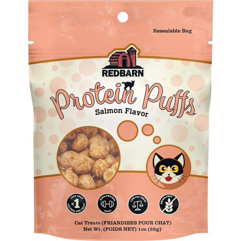 Redbarn Protein Puffs Cat Treats, Salmon image number null