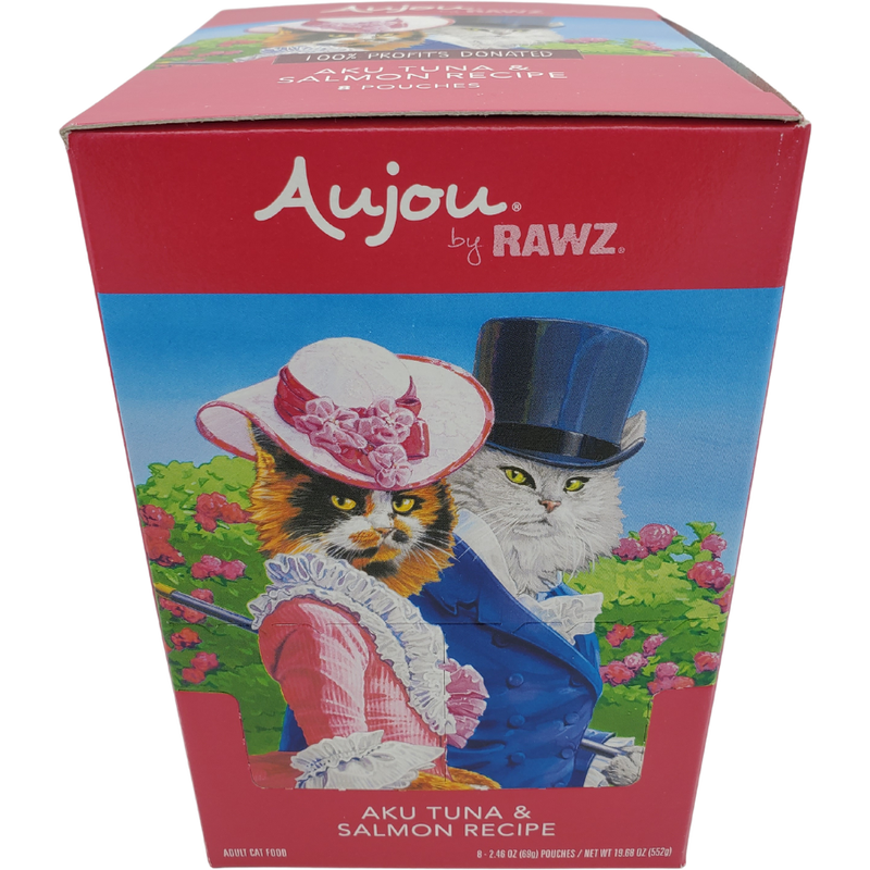 Rawz Aujou Wet Cat Food, Aku Tuna & Salmon, 2.46-oz image number null