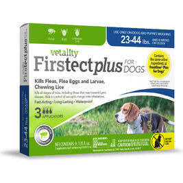 Vetality Firstect Flea & Tick Spot Treatment for Dogs 23-44 lbs, 3-pack