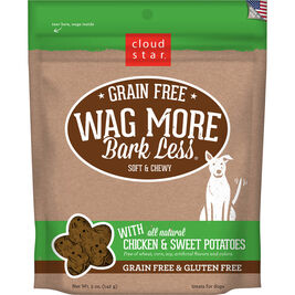 Wag More Bark Less Grain-Free Soft & Chewy Dog Treats, Chicken & Sweet Potato, 5-oz