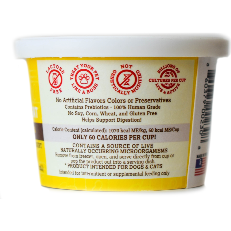 Boss Dog Frozen Yogurt Dog Treats, Peanut Butter & Banana, 3.5-oz, Single Cup image number null