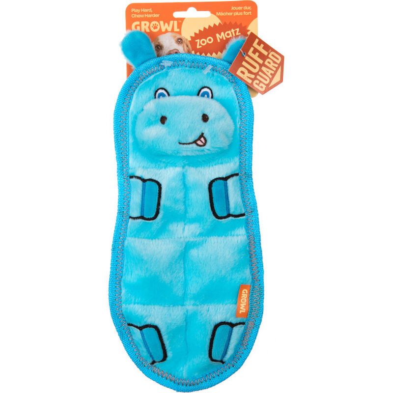 Growl Zoo Matz Dog Toy, Hugo the Hippo image number null