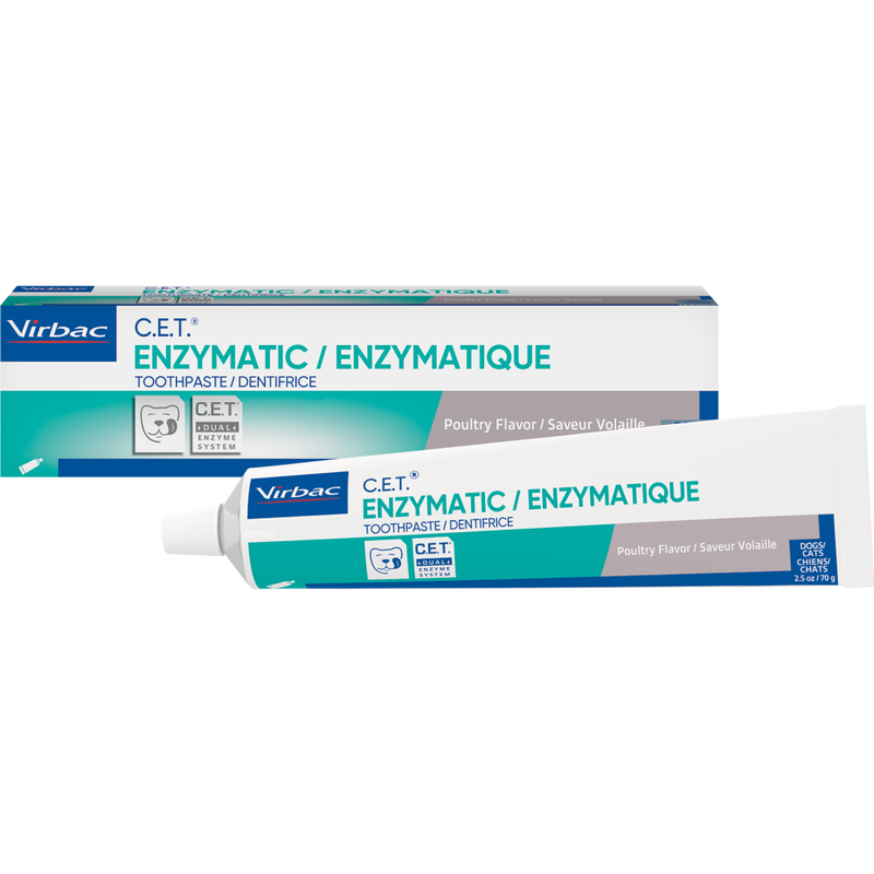 Virbac C.E.T. Enzymatic Dog & Cat Toothpaste, Poultry Flavor, 70-g image number null