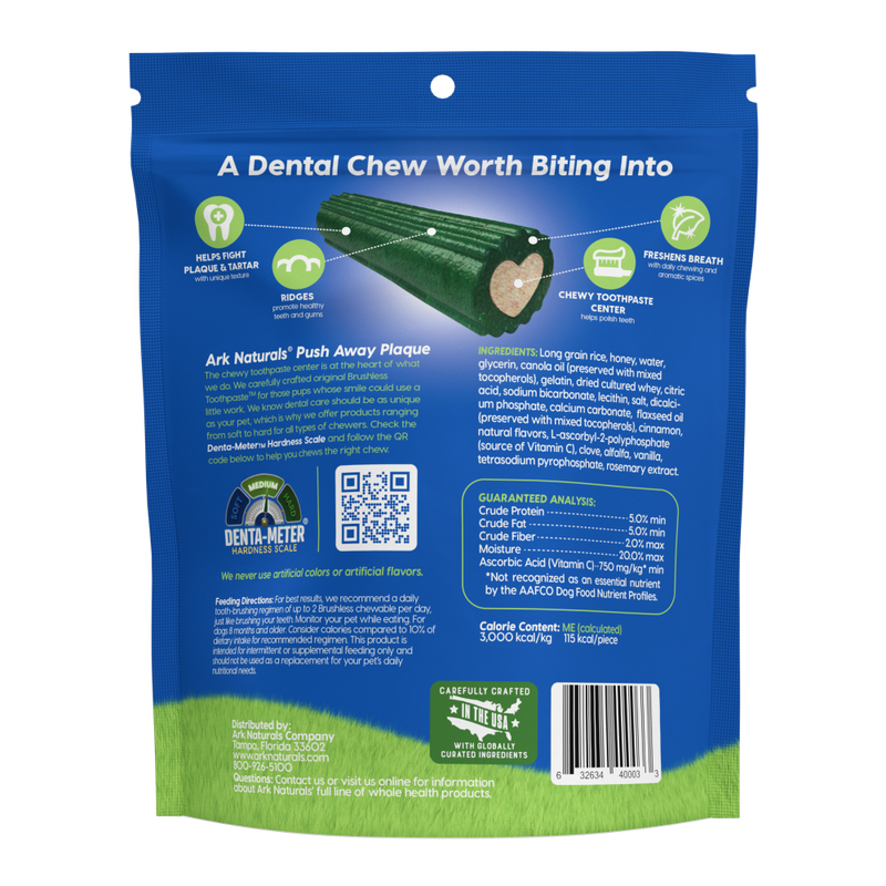 Ark Naturals Brushless Toothpaste Dog Dental Chews, Large image number null