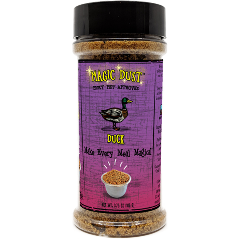 Wild Meadow Farms Magic Dust Pet Food Topper, Duck, 3.5-oz image number null