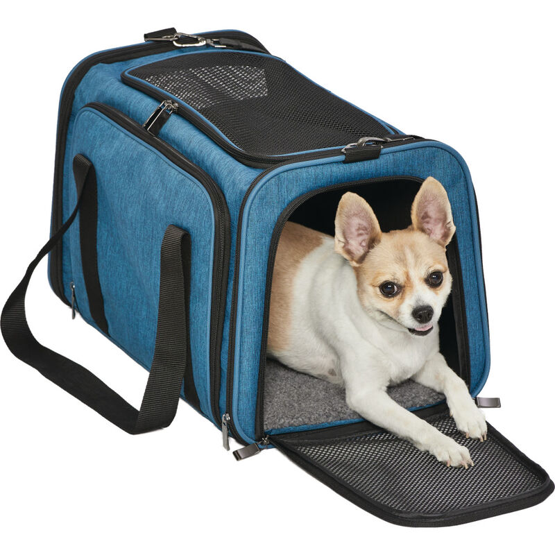 MidWest Duffy Expandable Pet Carrier, Blue, Large image number null
