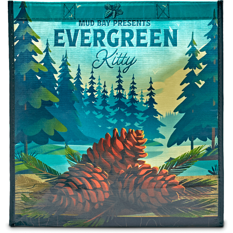 Mud Bay Resuable Shopping Bag, Evergreen Kitty image number null