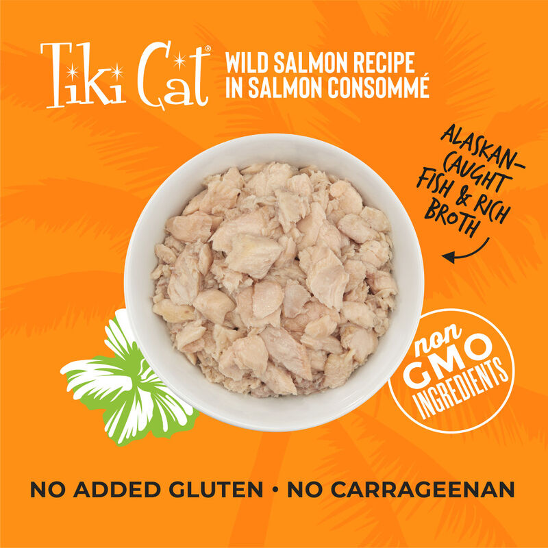 Tiki Cat Luau Canned Cat Food, Wild Salmon image number null