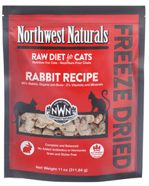 Northwest Naturals Raw Freeze-Dried Cat Food, Rabbit