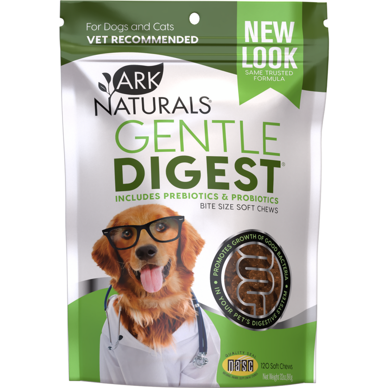 Ark Naturals Gentle Digest Soft Chews Dog & Cat Digestive Supplement, 120-count image number null