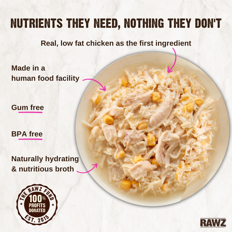 Rawz Shredded Wet Cat Food, Chicken Breast & Cheese, 2.46-oz image number null