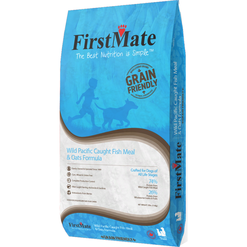 FirstMate Grain Friendly Dry Dog Food, Fish & Oats image number null