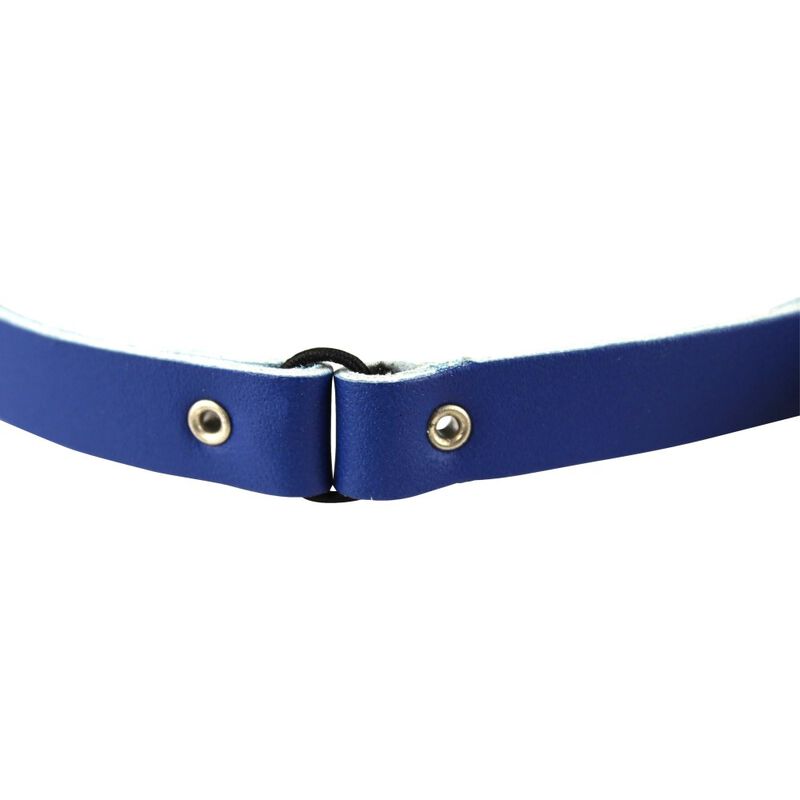 OmniPet Signature Leather Safety Stretch Cat Collar, Blue image number null