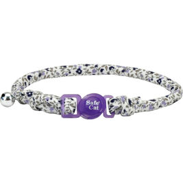 Coastal Round Cat Collar, Purple Floral