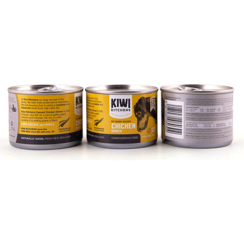 Kiwi Kitchens Canned Dog Food, Chicken, 6-oz image number null