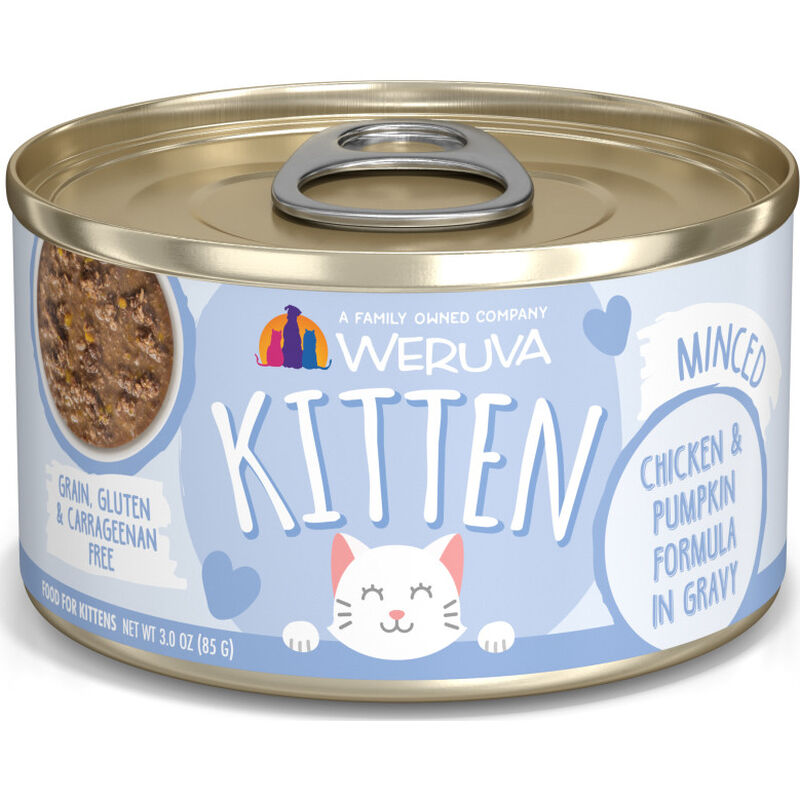 Weruva Kitten Canned Cat Food, Chicken & Pumpkin in Gravy, 3-oz image number null