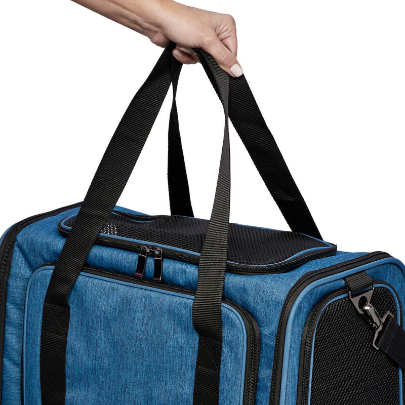 MidWest Duffy Expandable Pet Carrier, Blue, Large image number null