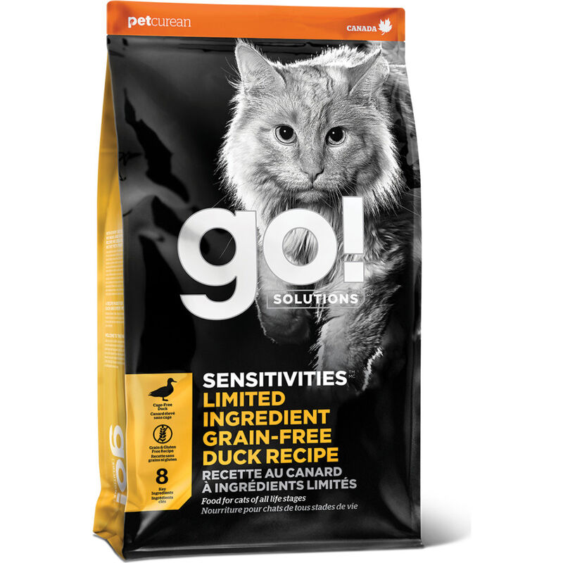 Go! Solutions Sensitivities Limited Ingredient Dry Cat Food, Duck image number null