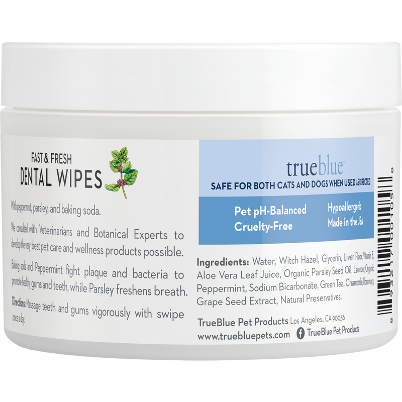 TrueBlue Fast & Fresh Dog Dental Wipes, 50-count image number null