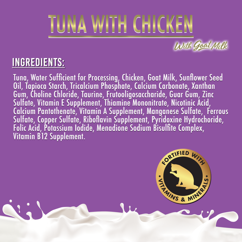 Fussie Cat Super Premium Goat Milk Canned Cat Food, Tuna & Chicken, 2.47-oz image number null