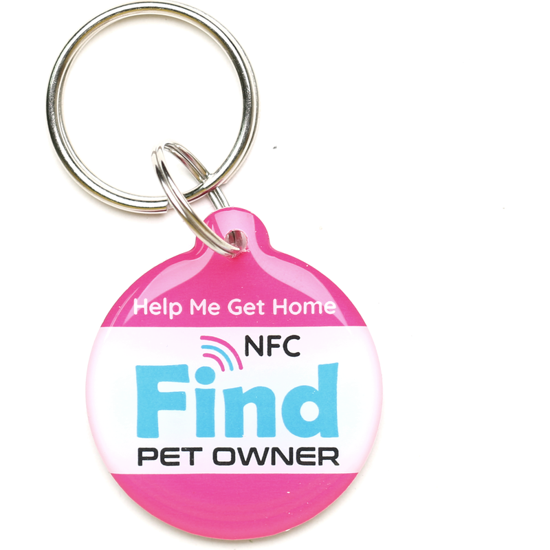 SmartLink Hanging Pet ID Tag, Pink image number null