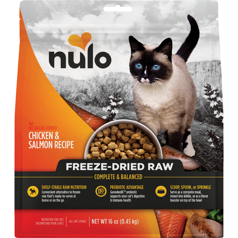 Nulo Grain-Free Freeze-Dried Raw Cat Food, Chicken & Salmon image number null