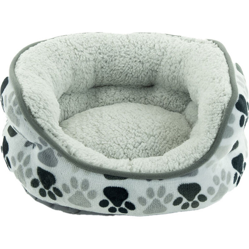 Arlee Pet Products Cozy Dog & Cat Bed, Silver, 17-in x 14-in x 7-in image number null