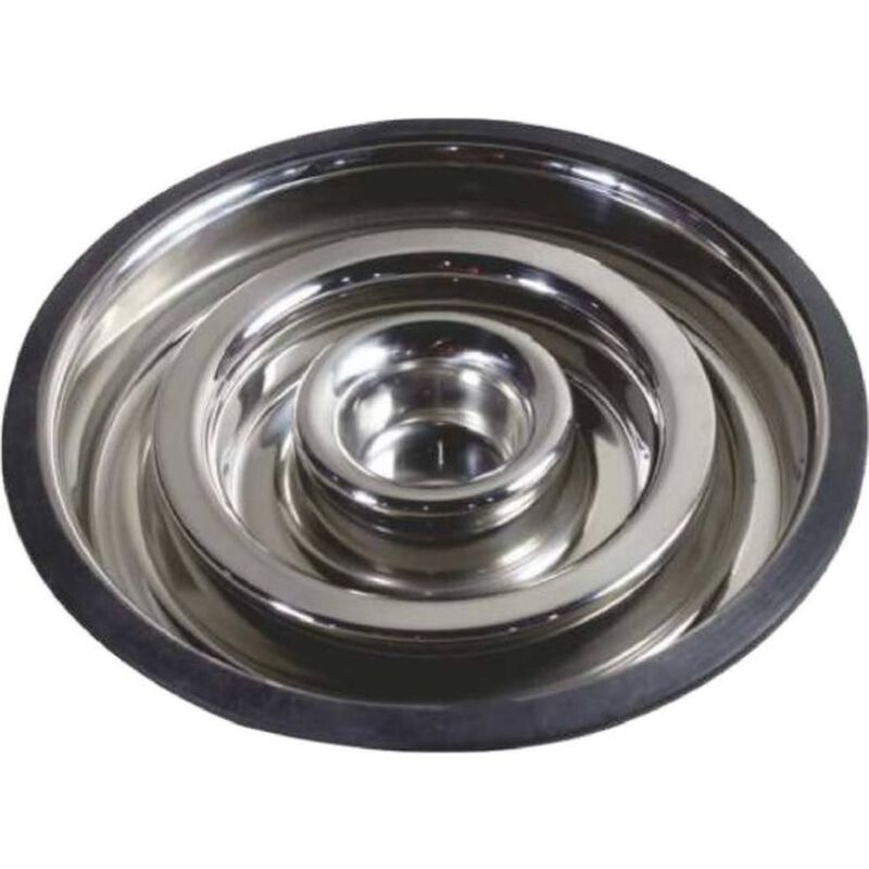 Indipets Stainless Steel Spiral Slow Feed Dog Bowl image number null