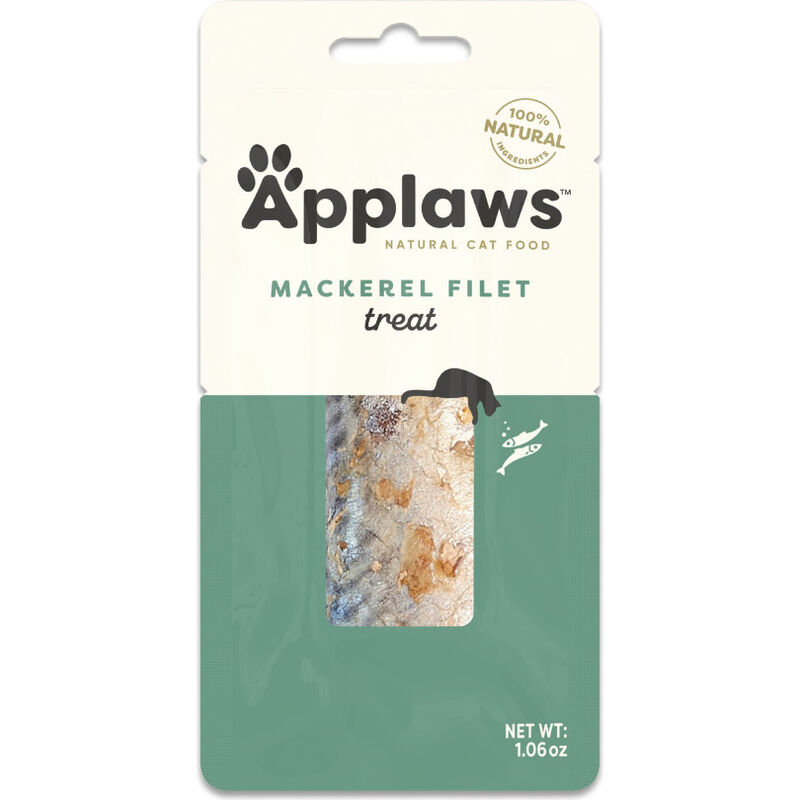 Applaws Natural Loin Cat Treat, Mackerel, 1.06-oz image number null