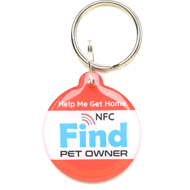SmartLink Hanging Pet ID Tag, Red
