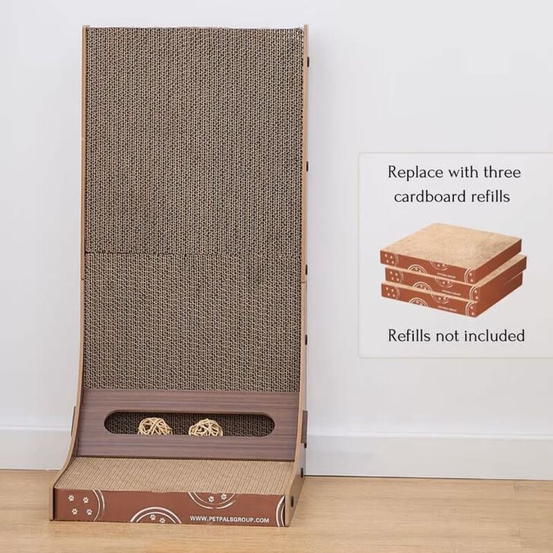 PetPals Cardboard Cat Scratcher, "Poly Angled" image number null