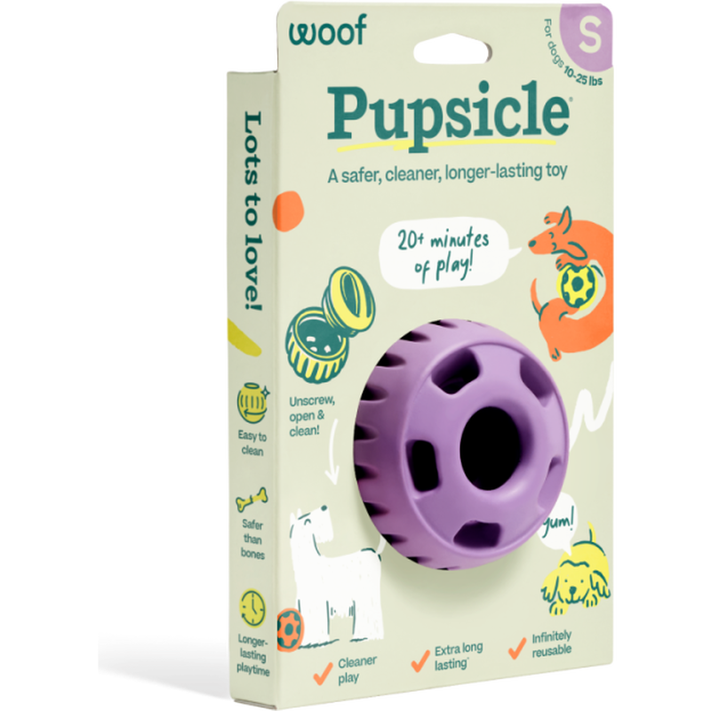 Woof Pupsicle Treat-Dispensing Dog Toy, Lavender image number null