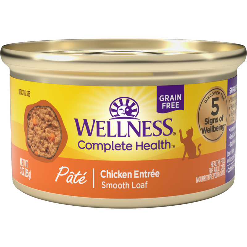 Wellness Complete Health Pate Canned Cat Food, Chicken image number null