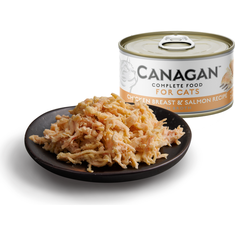 Canagan Grain-Free Canned Cat Food, Chicken & Salmon, 2.64-oz image number null