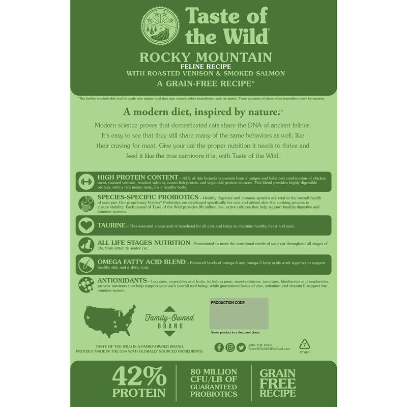 Taste of the Wild Grain-Free Dry Cat Food, Rocky Mountain image number null
