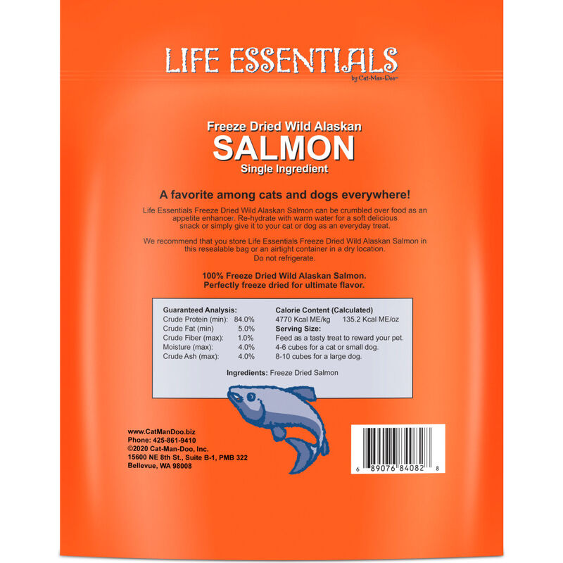 Life Essentials Freeze-Dried Cat & Dog Treats, Salmon, 5-oz image number null