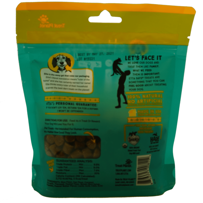 Etta Says! Sit! Dog Training Treats, Peanut Butter image number null