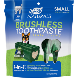 Ark Naturals Brushless Toothpaste Dog Dental Chews, Small, 12-oz