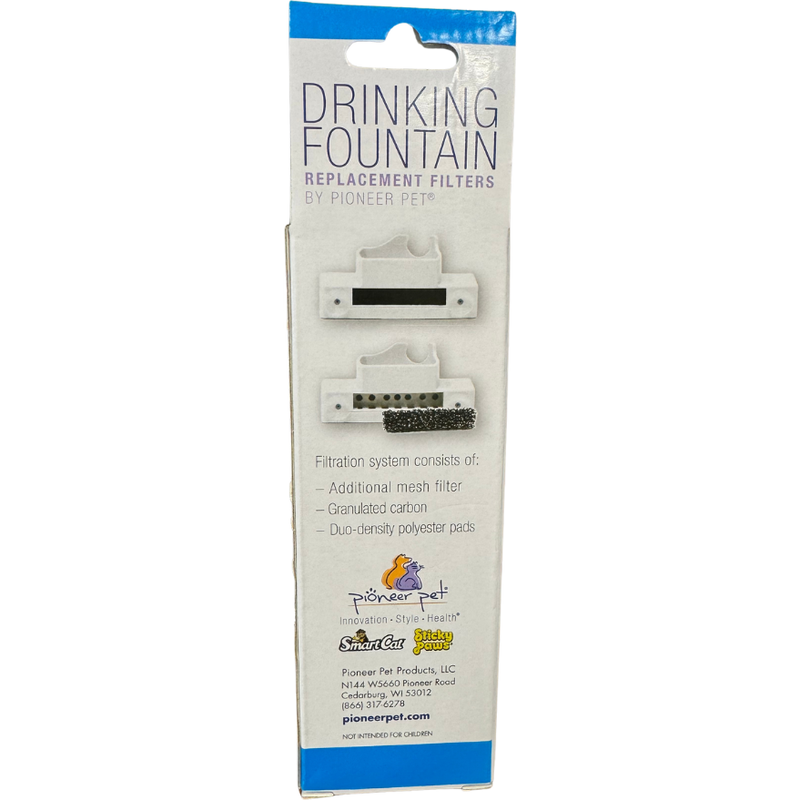 Pioneer Pet Pet Drinking Fountain T-Shape Replacement Filters, 3-pack image number null