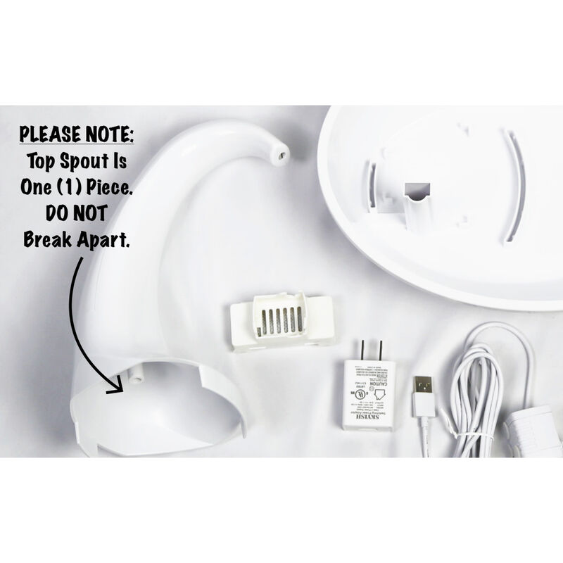 Pioneer Pet Swan Plastic Pet Drinking Fountain image number null