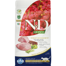 Farmina N&D Quinoa Dry Cat Food, Weight Management, Lamb