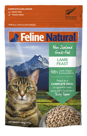 Feline Natural Freeze-Dried Cat Food, Lamb, 11-oz